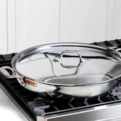 D3 Stainless 3-ply Bonded Cookware, Sunday Supper Pan with Lid, 7 quart
