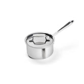 D5 Stainless Polished 5-ply Bonded Cookware, Sauce Pan with lid, 1.5 quart