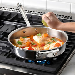 D3 Stainless 3-ply Bonded Cookware, Saute Pan with lid, 3 quart