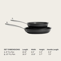 NS Pro® Ceramic Nonstick, Fry Pan Set, 8 & 10 inch