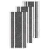 Dual Kitchen Towel Set; Black; 3 pieces