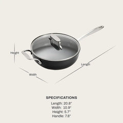 NS Pro® Ceramic Nonstick, Essential Pan, 4 Quart with lid