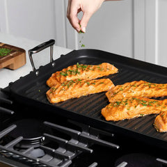 HA1 Expert Cookware, Nonstick Double Burner Grill, 13 x 20 inch
