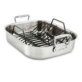 Specialty Cookware, Stainless Steel Large Roaster with rack, 13 x 16 inch