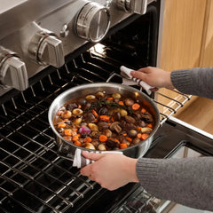 D5 Stainless Brushed 5-ply Bonded Cookware, Dutch Oven, 5.5 quart