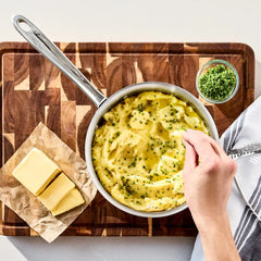 D3 Stainless Everyday 3-ply Bonded 3 quart Sauce Pan with Lid & Potato Masher, 2 piece Set