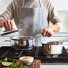 D3 Stainless Everyday 3-ply Bonded Cookware, Sauce Pan Set, 4 Piece, 1.5 and 3 quart