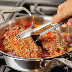 D5 Stainless Polished 5-ply Bonded Cookware, Saute Pan with lid, 3 quart