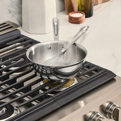 D3 Stainless 3-ply Bonded Cookware, Saucier with Whisk, 2 quart