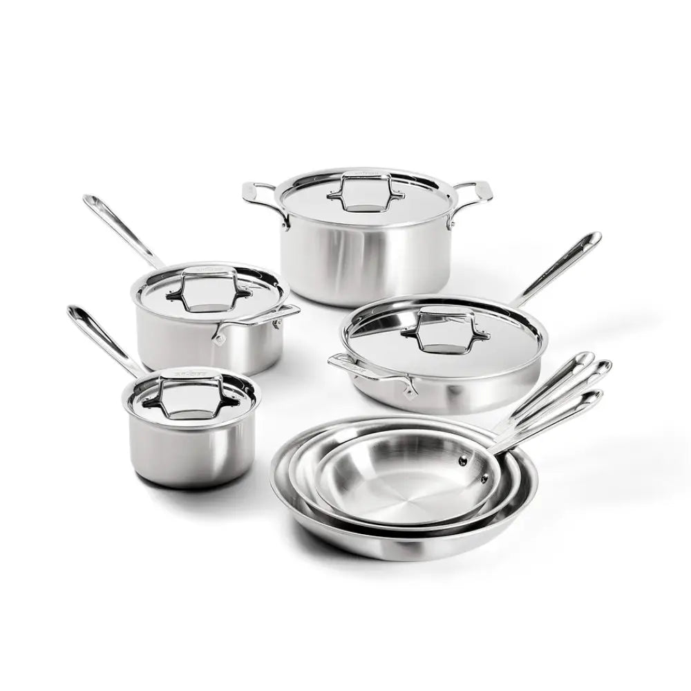 D5 Stainless Brushed 5-ply Bonded Cookware Set, 11 piece Set