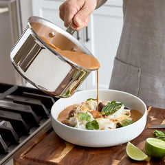 D3 Stainless Everyday 3-ply Bonded Cookware, Sauce Pan Set, 4 Piece, 1.5 and 3 quart