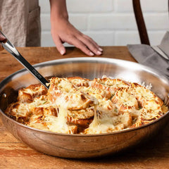 D3 Stainless 3-ply Bonded Cookware, Sunday Supper Pan with Lid, 7 quart