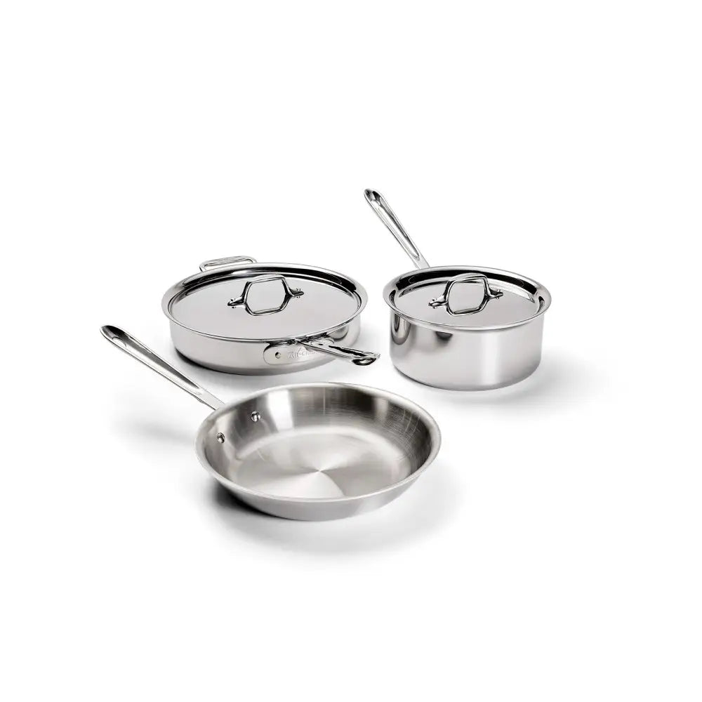 D3 Stainless 3-ply Bonded Cookware Set, 5 piece Set