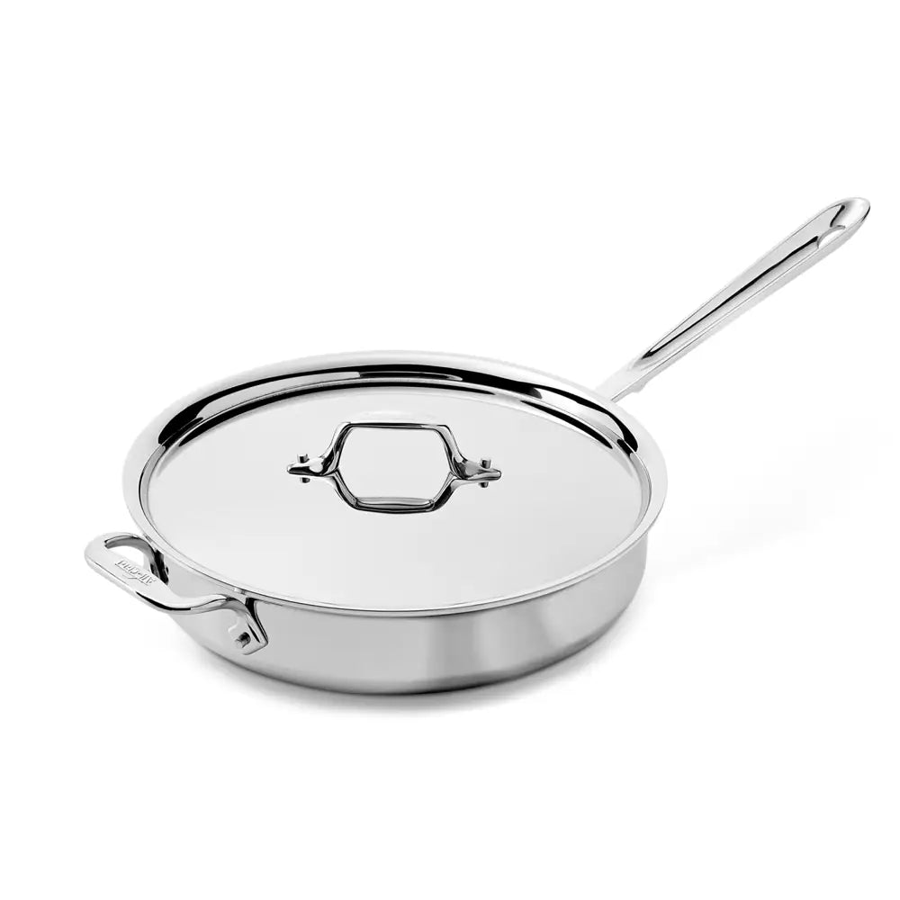D3 Stainless 3-ply Bonded Cookware, Saute Pan with lid, 3 quart
