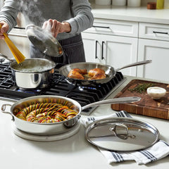 D3 Stainless Everyday 3-ply Bonded Starter Cookware Set, 5 Piece
