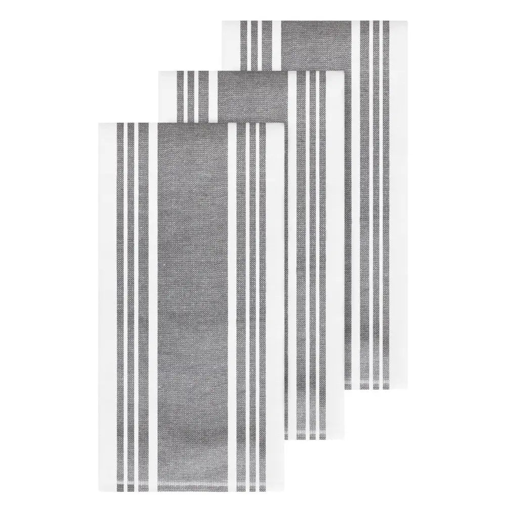 Dual Kitchen Towel Set; Pewter; 3 pieces