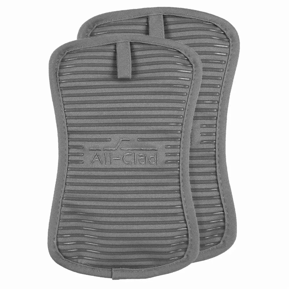 Potholder Set; Pewter; 2 pieces