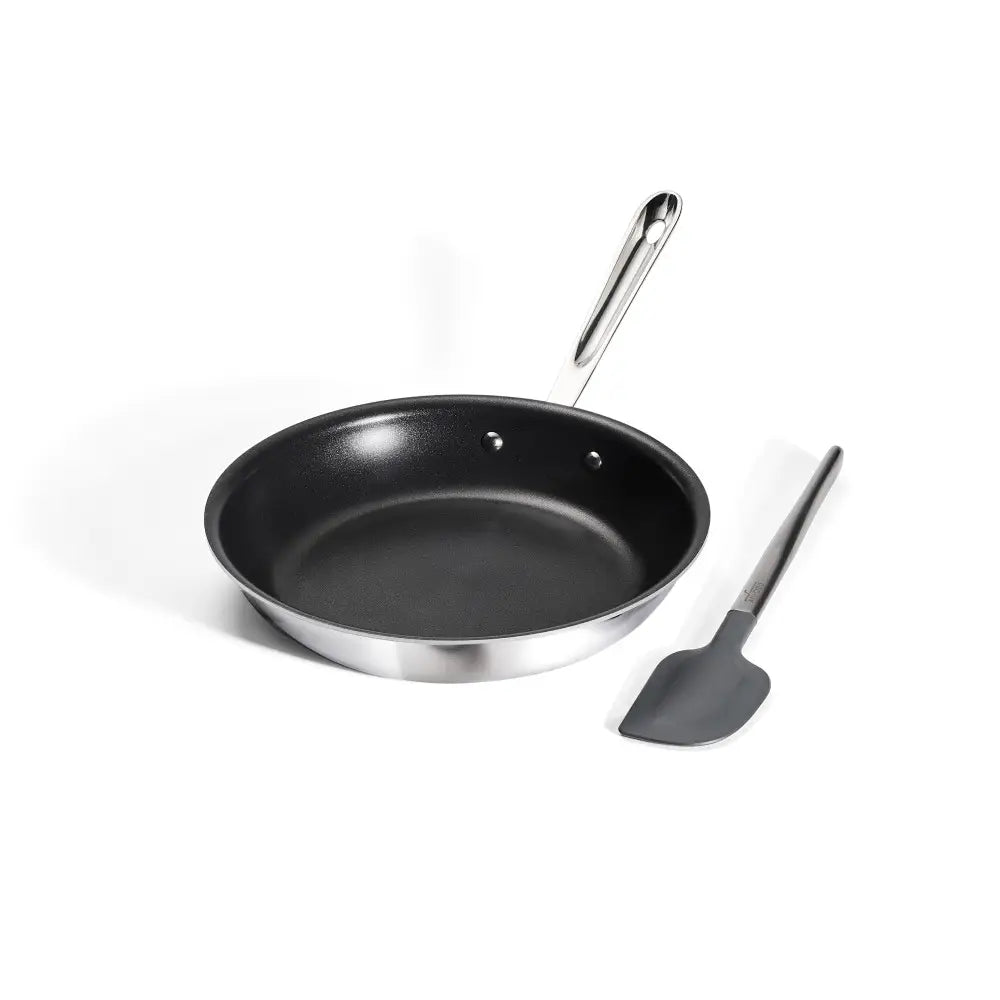 D3 Pro Nonstick 3-ply Bonded Cookware, 10 inch Fry Pan and Spatula