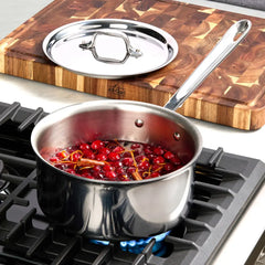 D3 Stainless 3-ply Bonded Cookware Set with 3-Qt Saucepan, 10 piece Set