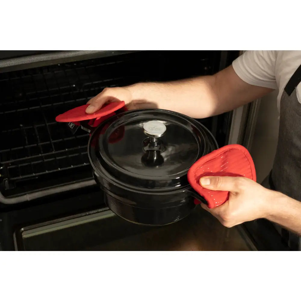 Stainless Steel 6-in-1 Digital Slow Cooker with Enameled Cast Iron Pot; 5 quart