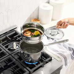 Specialty Cookware, Stainless Steel Universal Steamer Insert, 3 quart