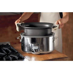Stainless Steel Digital Slow Cooker; Nonstick Ceramic Coating; 7 quart