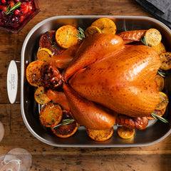 D3 Stainless 3-Ply Bonded Cookware, Extra Large Flared Roaster