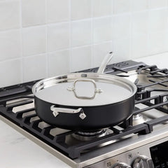 NS Pro Nonstick Cookware, Nonstick Sauté Pan with lid, 6 quart