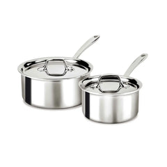 D3 Stainless Everyday 3-ply Bonded Cookware, Sauce Pan Set, 4 Piece, 1.5 and 3 quart