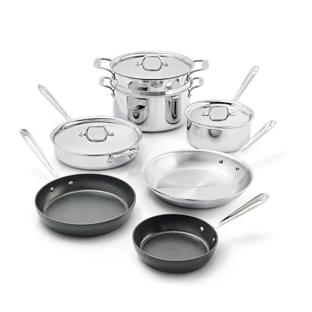 Mixed Material Cookware Set, 10 piece