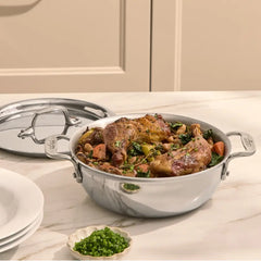 D3 Stainless 3-ply Bonded Cookware Cassoulet, 2 quart
