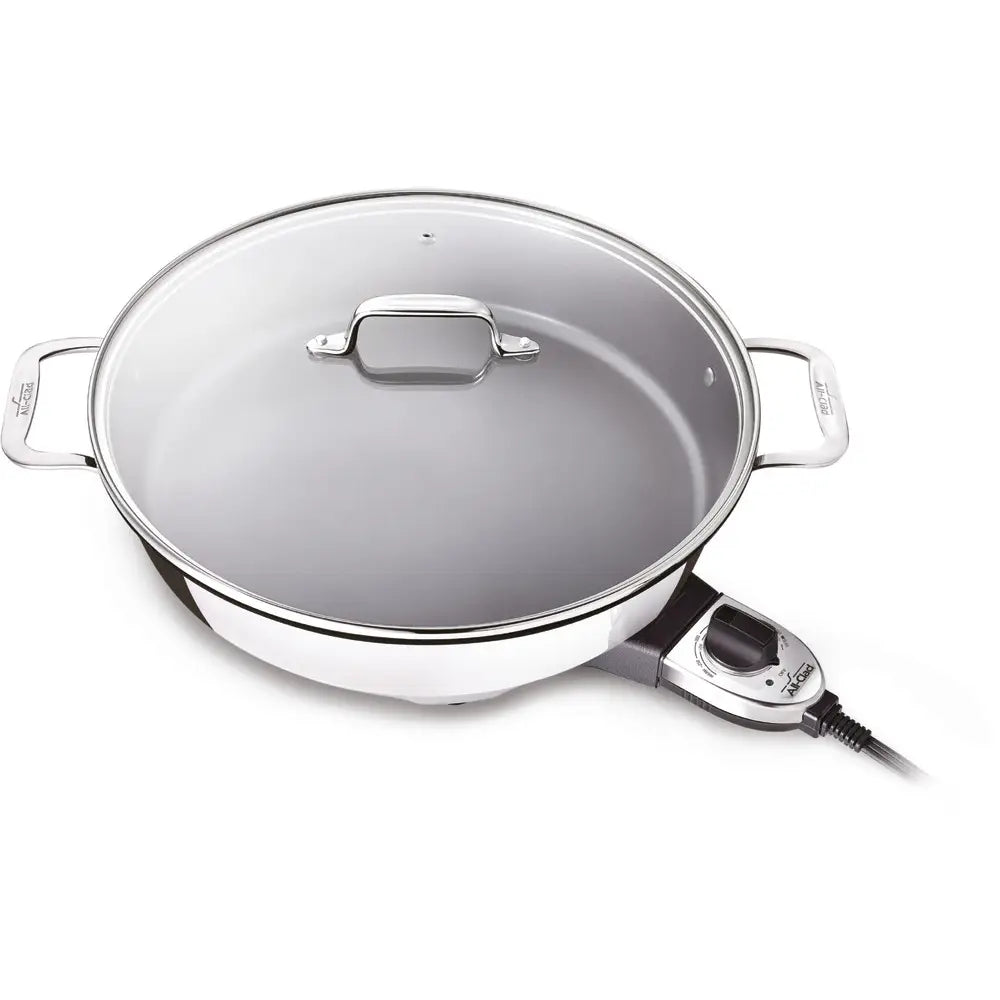 Stainless Steel Electric Nonstick Skillet; 7 quart
