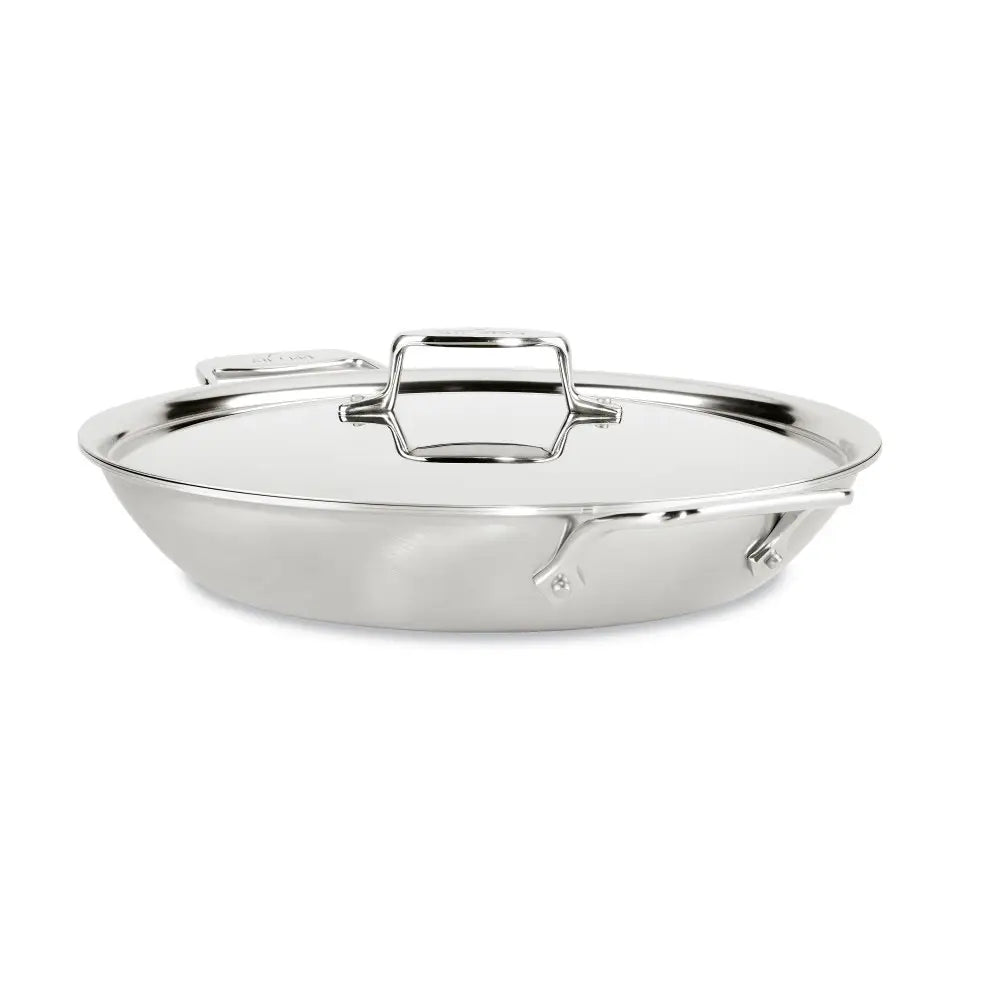 D5 Stainless Brushed 5-ply Bonded Cookware, Universal Pan with lid, 4.5 qt
