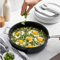 NS Pro Nonstick Cookware, Nonstick Sauté Pan with lid, 6 quart