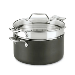 Essentials Nonstick Cookware, Stockpot with Multi-purpose Insert and lid, 7 quart