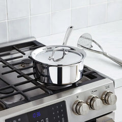 D3 Stainless Everyday 3-ply Bonded 3 quart Sauce Pan with Lid &amp; Potato Masher, 2 piece Set