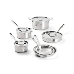 D5 Stainless Brushed 5-ply Bonded Cookware Set, 10 piece Set