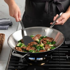 D5 Stainless Polished 5-ply Bonded Cookware, Wok, 14 inch