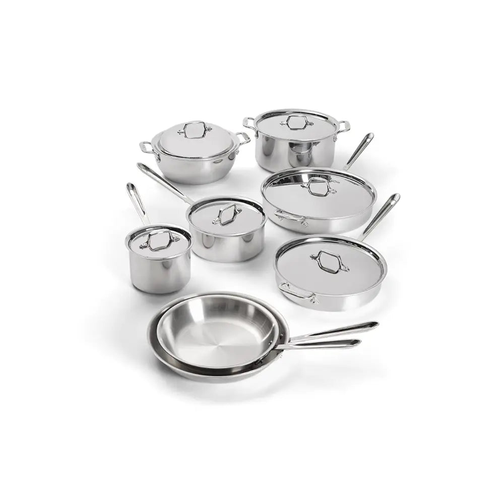 D3 Stainless 3-ply Bonded Cookware Set, 14 piece Set
