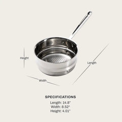 Specialty Cookware, Stainless Steel Universal Steamer Insert, 3 quart