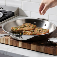 D3 Stainless Everyday 3-ply Bonded Cookware, Skillet with Lid, 12.5 inch