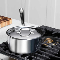 D3 Stainless 3-ply Bonded Cookware, Sauce Pan with lid, 1.5 quart