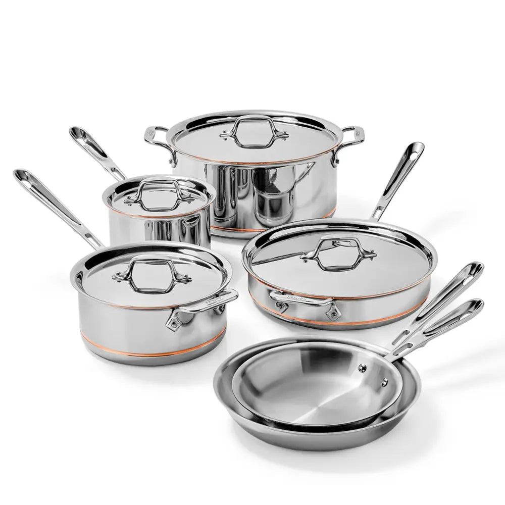 Copper Core 5-ply Bonded Cookware Set, 10 piece Set