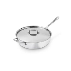 D5 Stainless Polished 5-ply Bonded Cookware, Essential Pan with lid, 6 quart