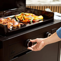 23'' Gas Griddle, with Lid and Cart, Two burner