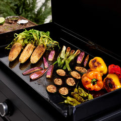 29" Gas Griddle with Lid and Cart, Three burner