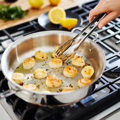 Copper Core 5-ply Bonded Cookware, Saute Pan with lid, 5 quart