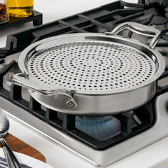 Stainless Steel Accessory; Strain &amp; Splatter Guard; 10.5 inches