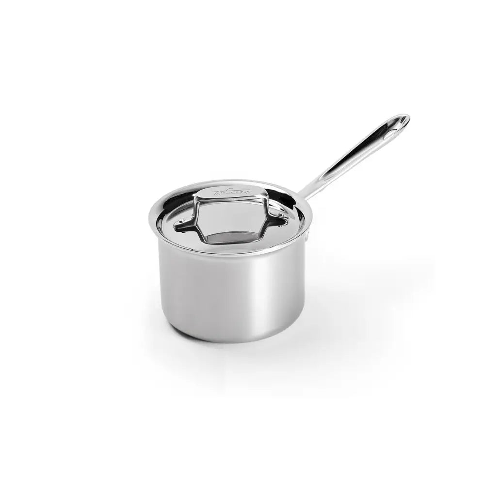 D5 Stainless Brushed 5-ply Bonded Cookware, Sauce Pan with lid, 2 quart