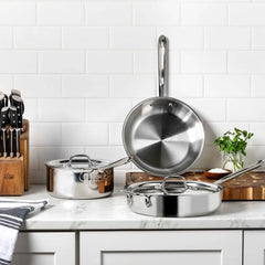 D3 Stainless 3-ply Bonded Cookware Set, 5 piece Set